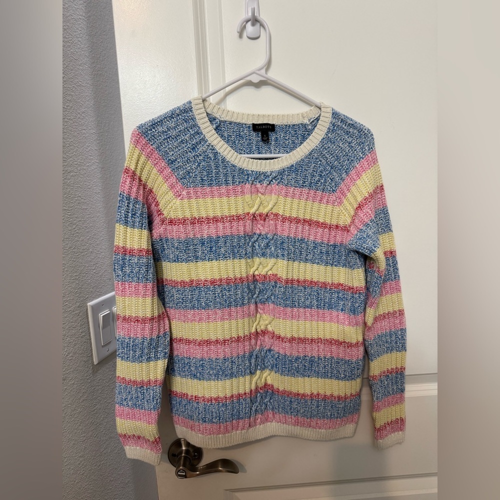 Talbots Women’s Striped Multicolor Sweater - Picture 1 of 3